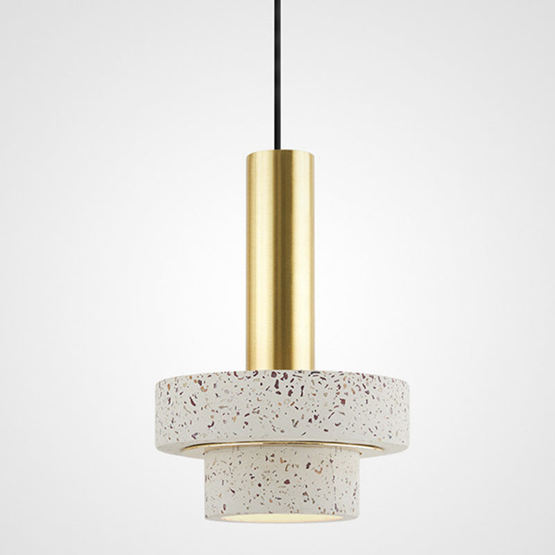 Tiered Pendant Light Fixture Minimalist Style Stone Ceiling Pendant Light for Bedroom