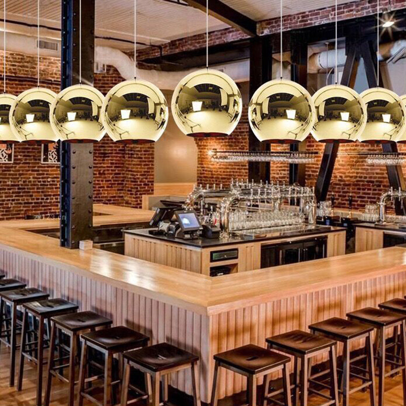 Kreise Sphäre Anhänger Beleuchtungsbestand Modernes Glasrestaurant -Federung Licht