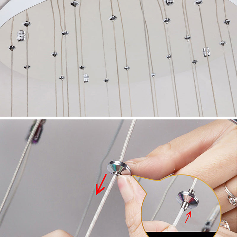 Sphere Staircase Pendant Ceiling Light Glass Modern Style Ceiling Pendant Light in Gold