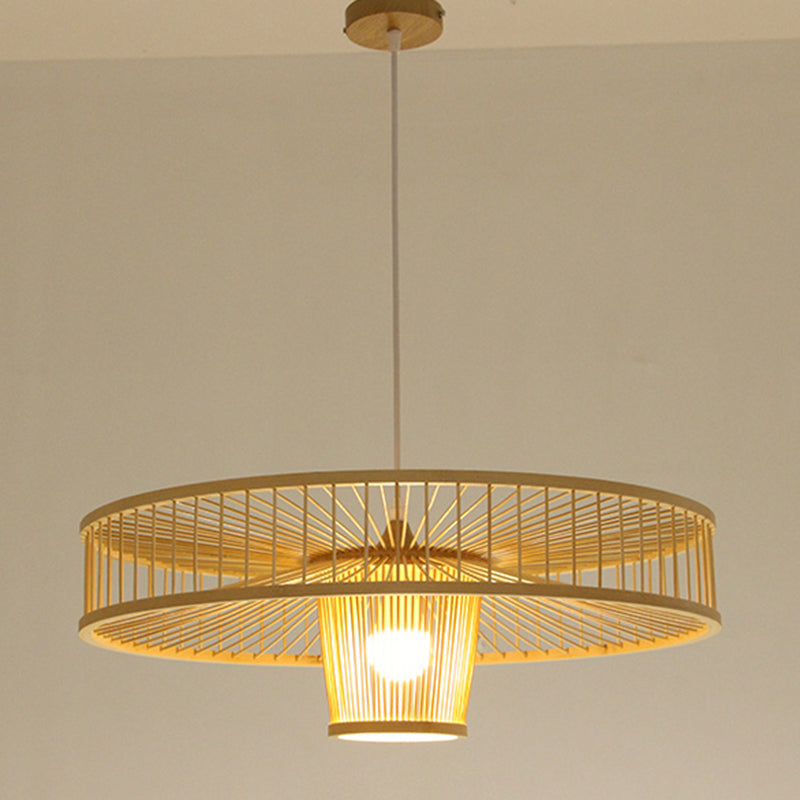 Trommelhaltige hängende leichte chinesische bambus anhängende leuchten für wohnzimmer