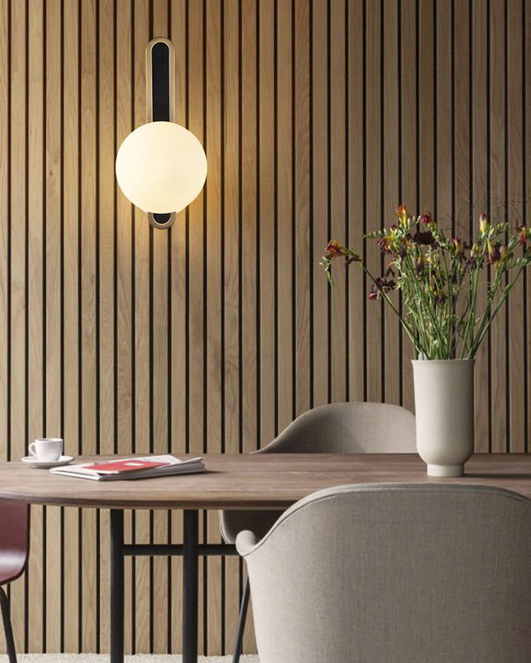 1 lampe à balle à balle en verre clair