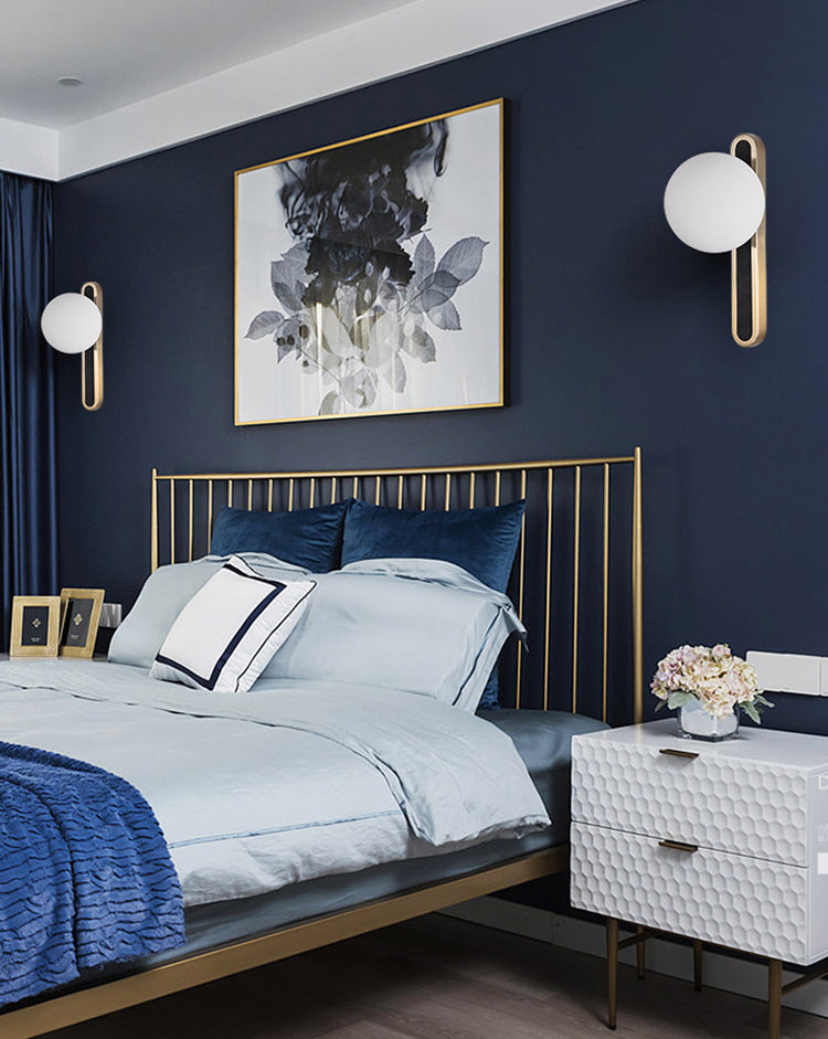 1 lampe à balle à balle en verre clair