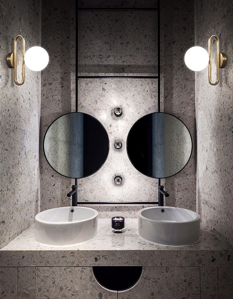 1 application murale de nuance en verre clair de style nordique