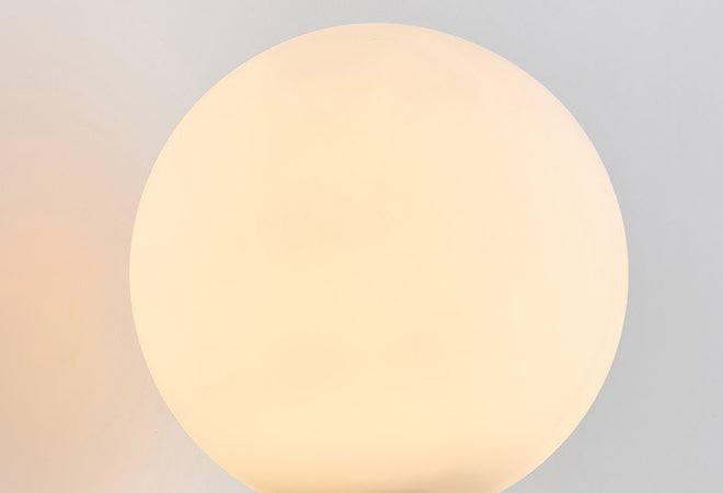 Modern Style Wall Mount Light White Ball Glass Shade Sconce Light for Bedroom Corridor