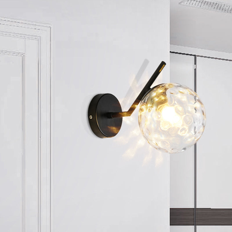 Sump a sfera leggera Sfonce lampada a fochea in metallo Sconcetto lampada per capezzale per letto