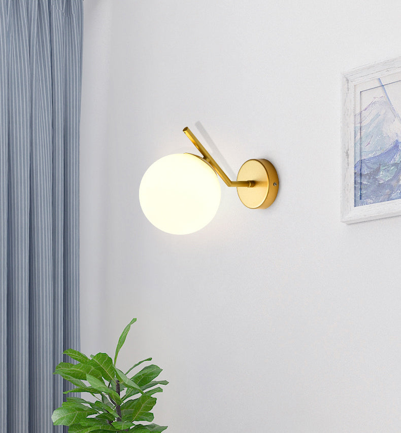 Sump a sfera leggera Sfonce lampada a fochea in metallo Sconcetto lampada per capezzale per letto