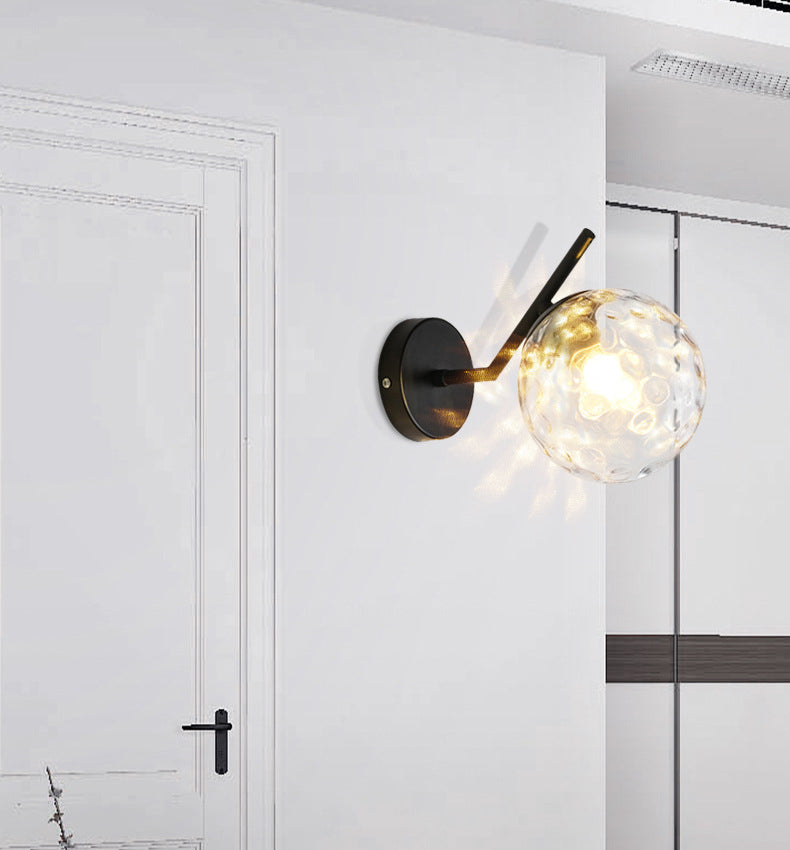 Sump a sfera leggera Sfonce lampada a fochea in metallo Sconcetto lampada per capezzale per letto