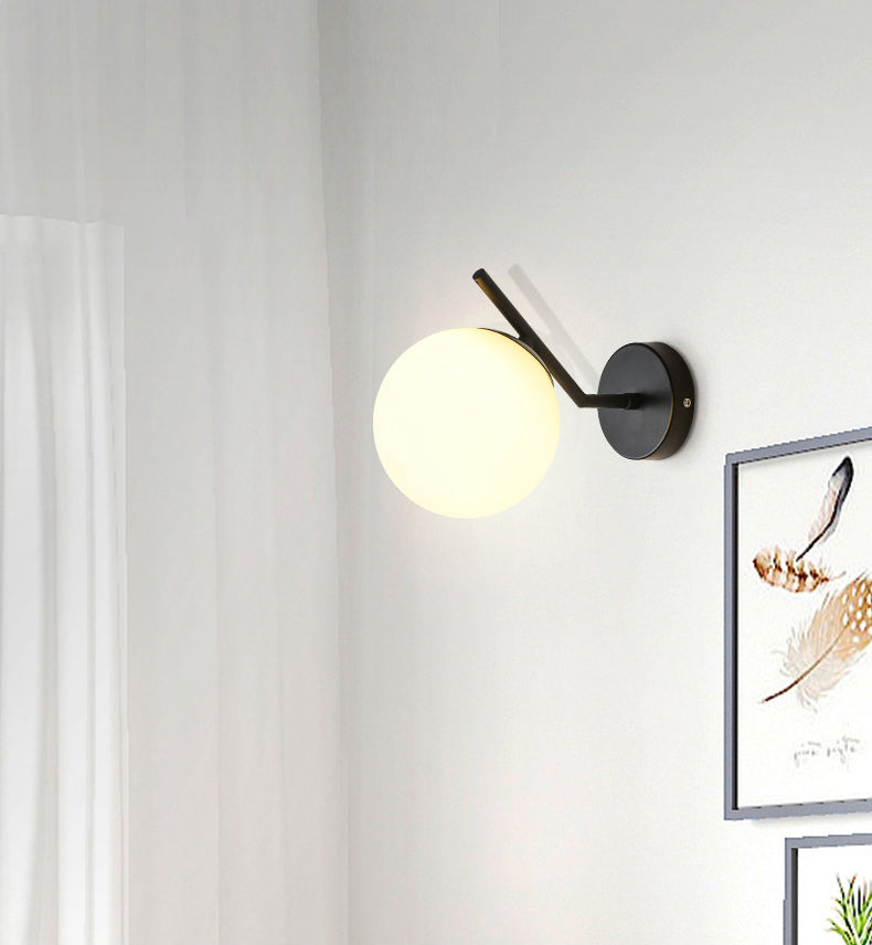 Sump a sfera leggera Sfonce lampada a fochea in metallo Sconcetto lampada per capezzale per letto