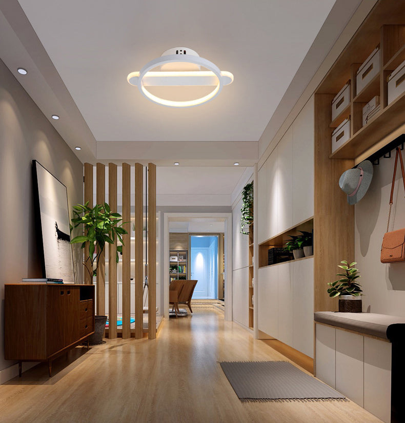 1 lumière du cercle de cercle Light Light Metal Mur de style moderne pour le chevet de l'hôtel