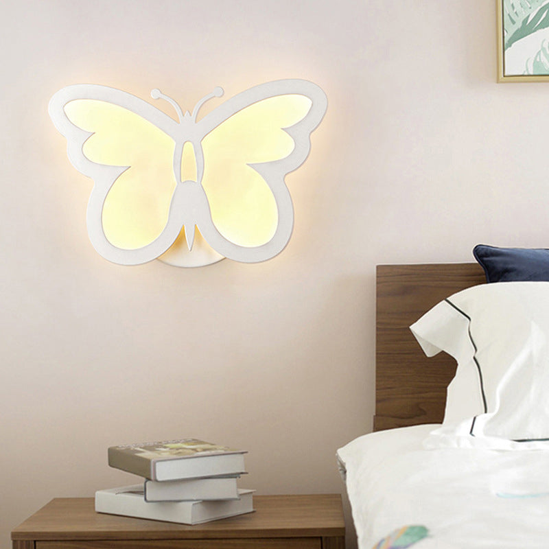 Creative Butterfly Sconce Light Fixture Modern Acrylic Wall Sconce Light for Bedroom
