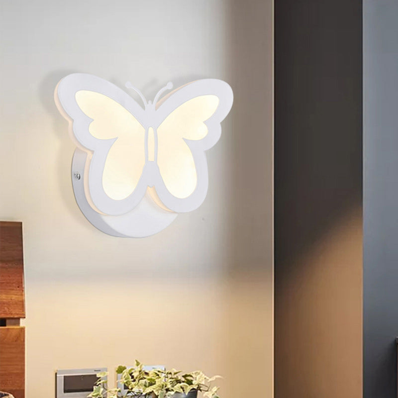 Creative Butterfly Sconce Light Fixture Modern Acrylic Wall Sconce Light for Bedroom