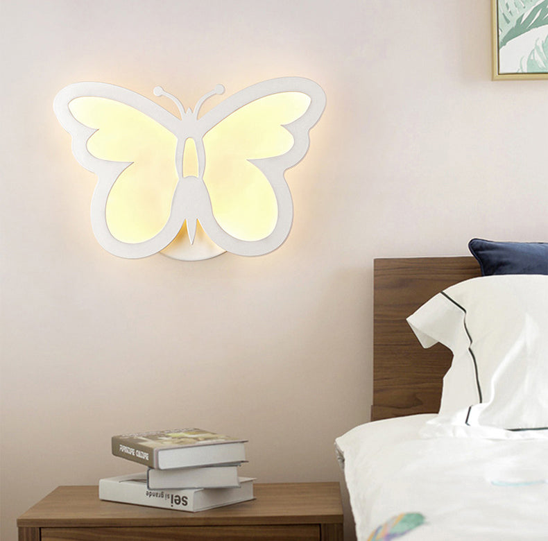 Creative Butterfly Sconce Light Fixture Modern Acrylic Wall Sconce Light for Bedroom
