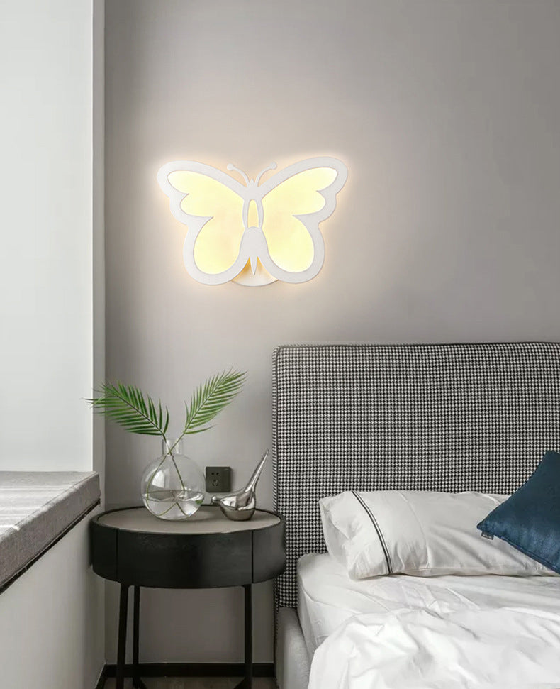 Creative Butterfly Sconce Light Fixture Modern Acrylic Wall Sconce Light for Bedroom