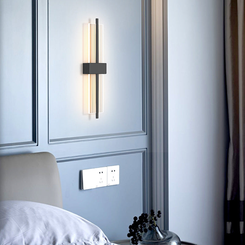 LED indoor decoratie wandbevestiging licht metalen dwarswand sconce in acryl schaduw