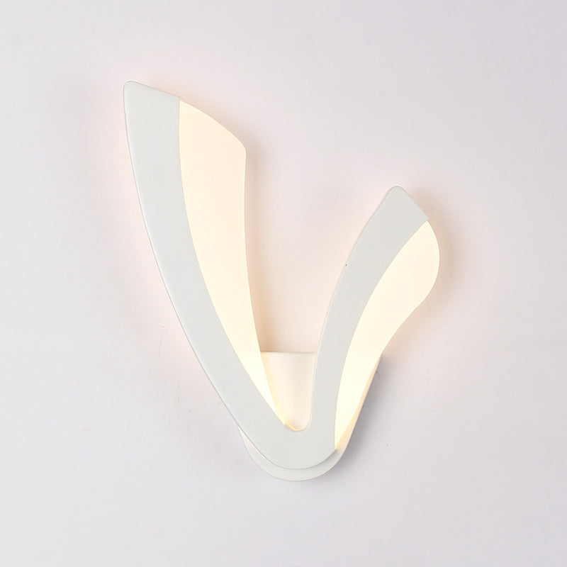 Simple V Shape Wall Lighting Ideas LED Acrylic Shade Wall Mount Light for Living Room Bedroom