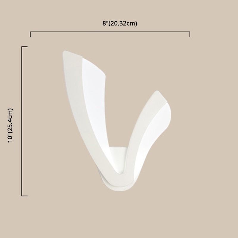 Simple V Shape Wall Lighting Ideas LED Acrylic Shade Wall Mount Light for Living Room Bedroom