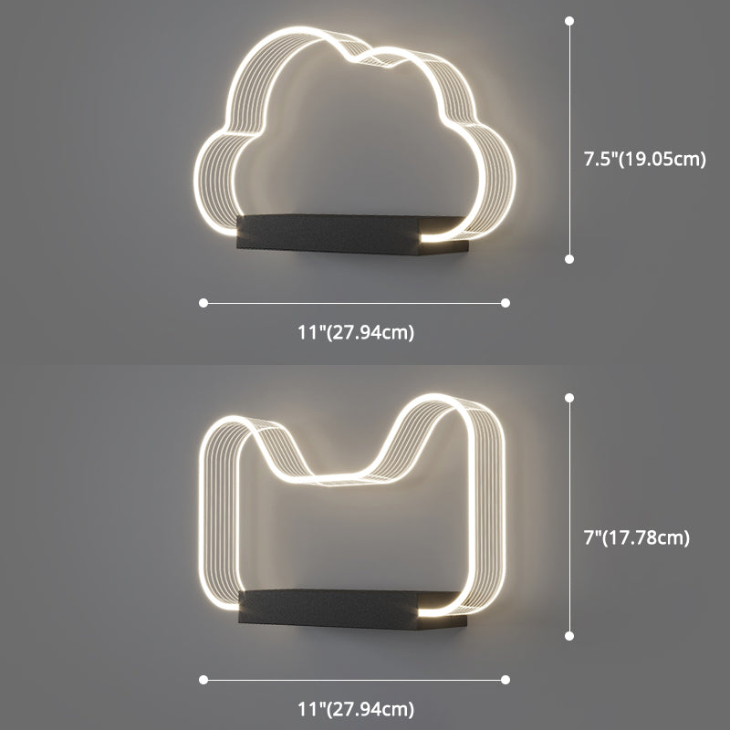 Lampada da parete a LED del letto Lampone Nordic Simple Wall Sconce per bambini Soggiorno