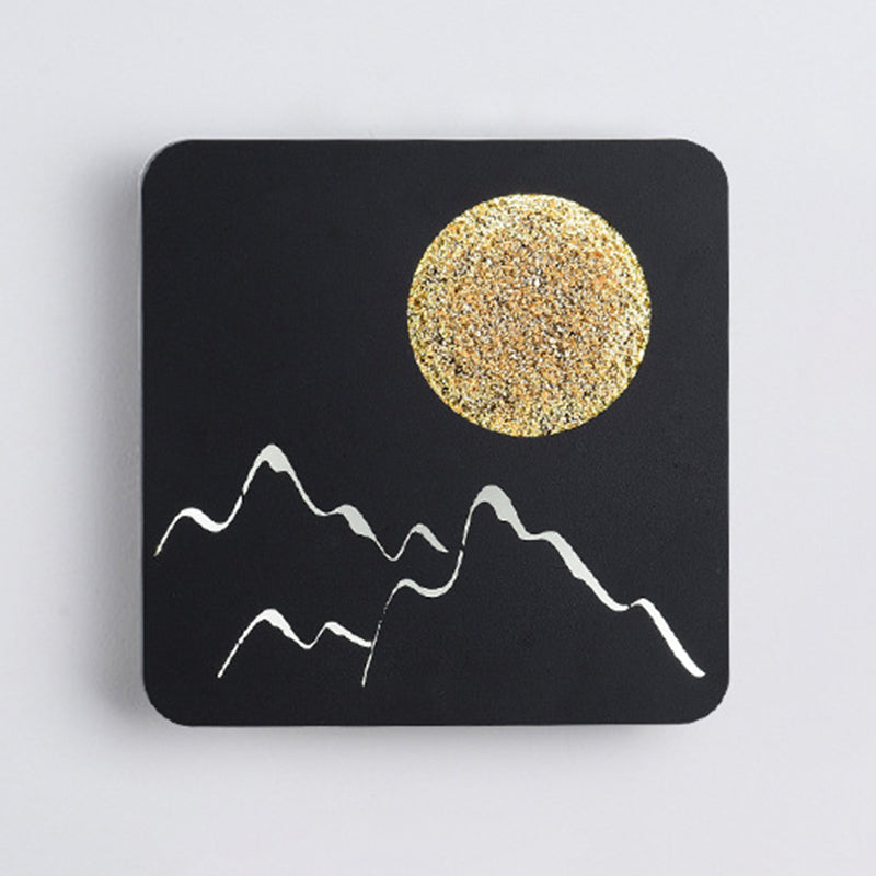 LED BEDBADE Decoratie Wandbevestiging Lamp Cirkelvorm Lunar Eclipse Wandverlichting