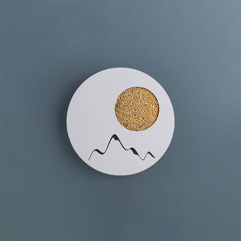 LED BEDBADE Decoratie Wandbevestiging Lamp Cirkelvorm Lunar Eclipse Wandverlichting