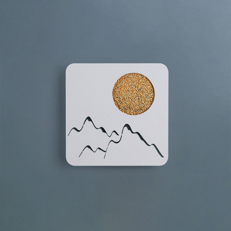 LED BEDBADE Decoratie Wandbevestiging Lamp Cirkelvorm Lunar Eclipse Wandverlichting