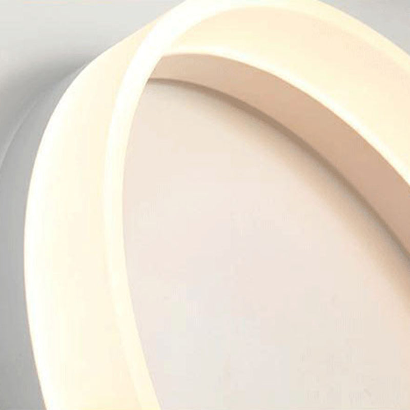 LED Wooden Indoor Sconce Light Fixture Acrylic Circle Wall Lighting for Bedroom