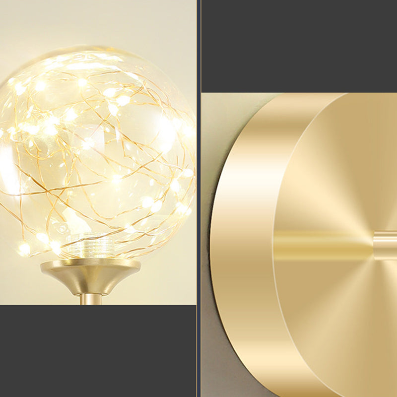 Creative Indoor Decoration Wall Light Up Light Star Wall Sconce in Pure Glass Ball Shade