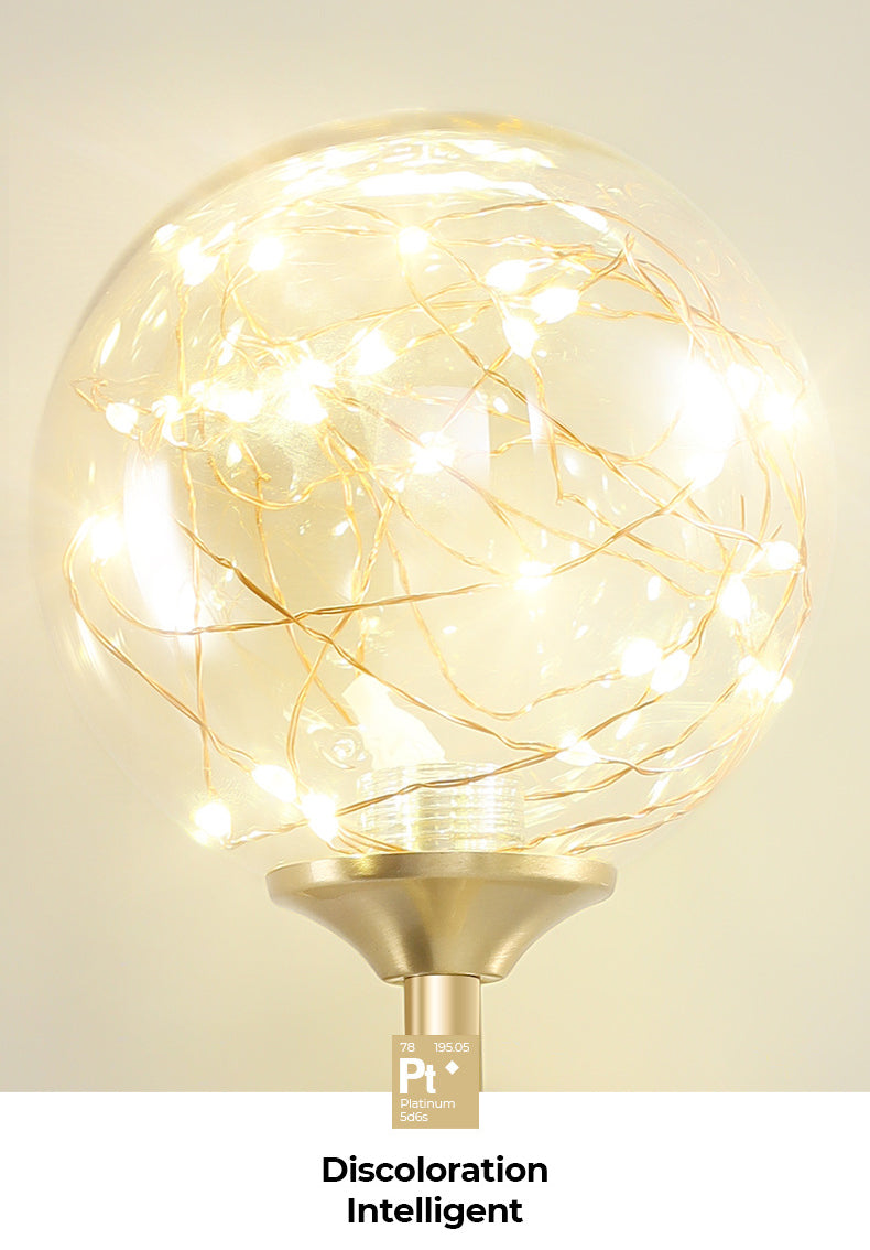 Creative Indoor Decoration Wall Light Up Light Star Wall Sconce in Pure Glass Ball Shade