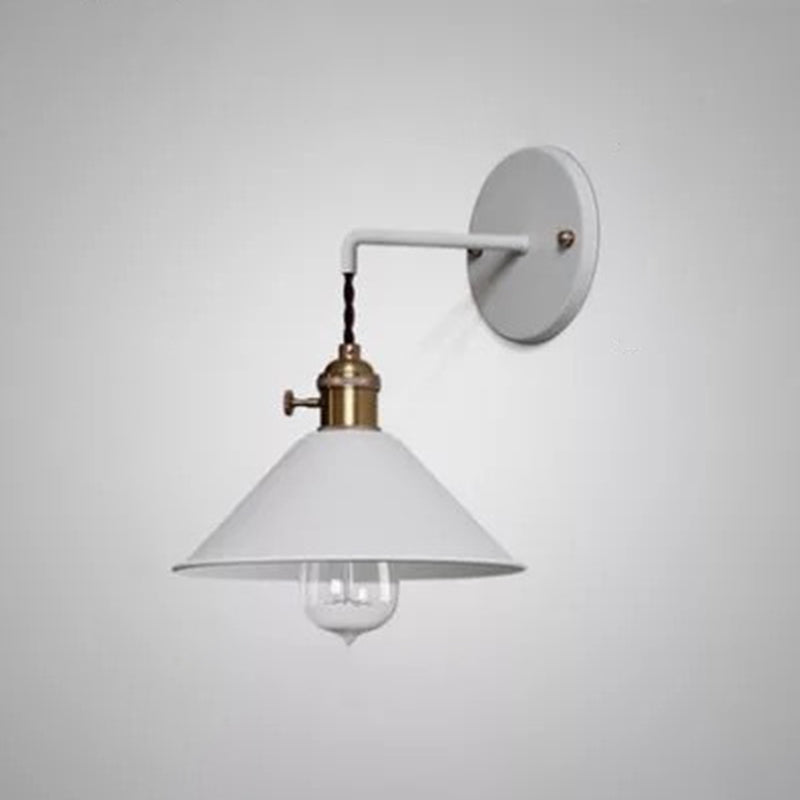 Colorful Metal Wall Mount Lamp Macaroon Style Single Light Sconce for Bedroom