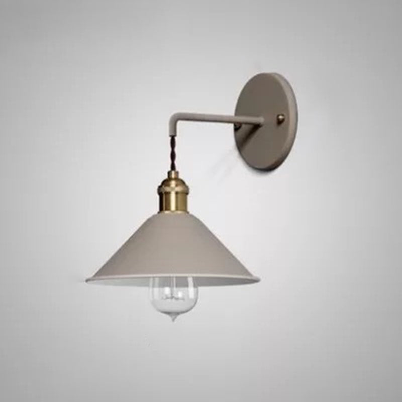 Colorful Metal Wall Mount Lamp Macaroon Style Single Light Sconce for Bedroom