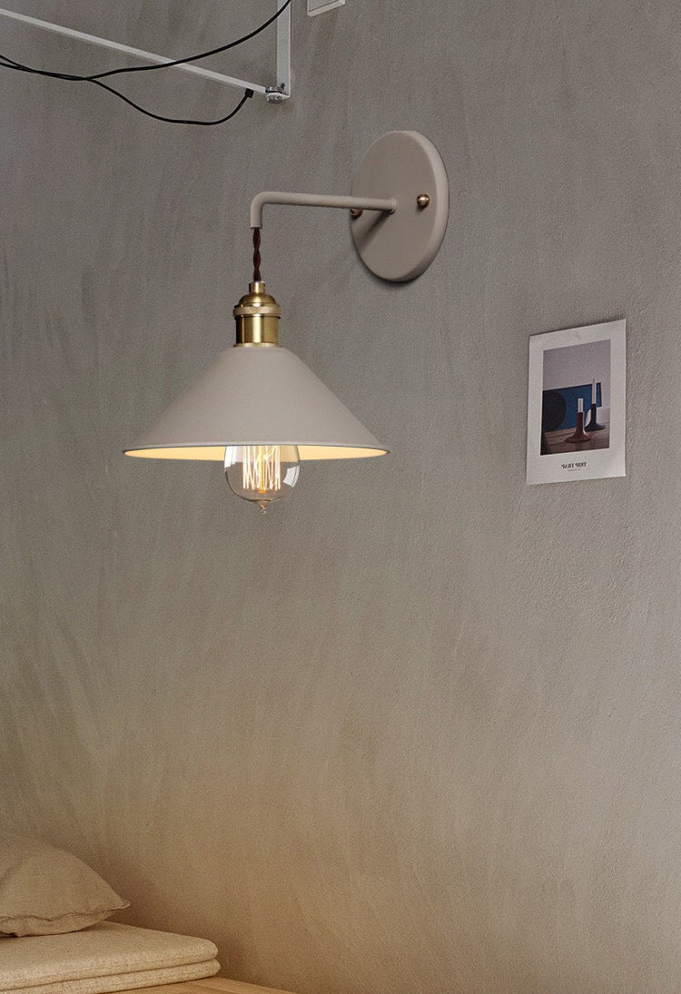 Colorful Metal Wall Mount Lamp Macaroon Style Single Light Sconce for Bedroom