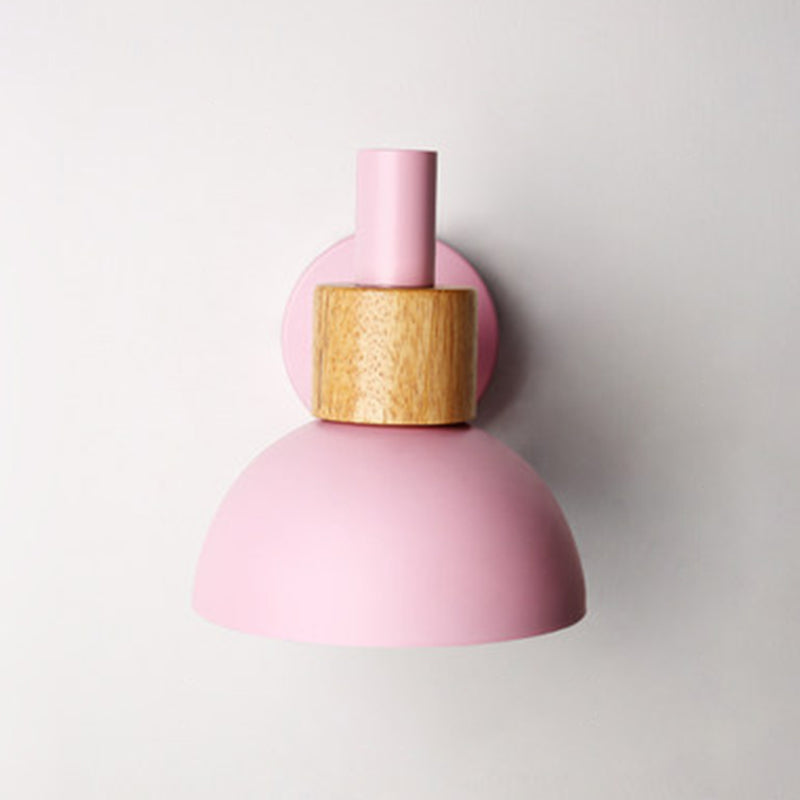 Lámpara de montaje de pared de decoración de macarrones 1 cabezal de estilo nórdico de estilo de estilo para el corredor de cabecera