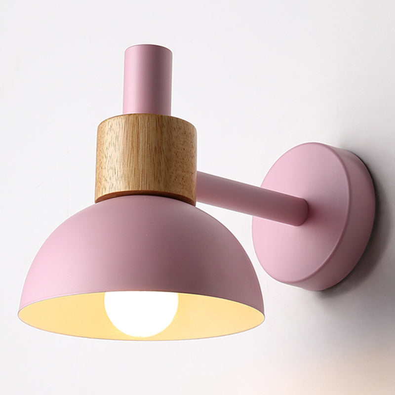 Macaroon Decoration Wall Mount Lamp 1 Head Nordic Style Sconce Light for Bedside Corridor