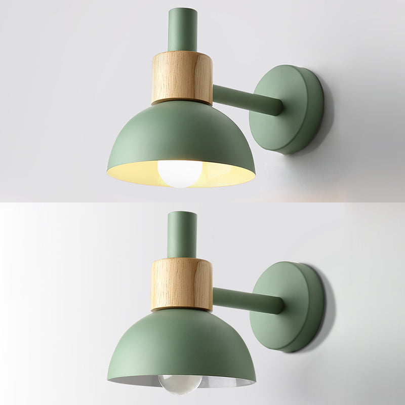 Lámpara de montaje de pared de decoración de macarrones 1 cabezal de estilo nórdico de estilo de estilo para el corredor de cabecera