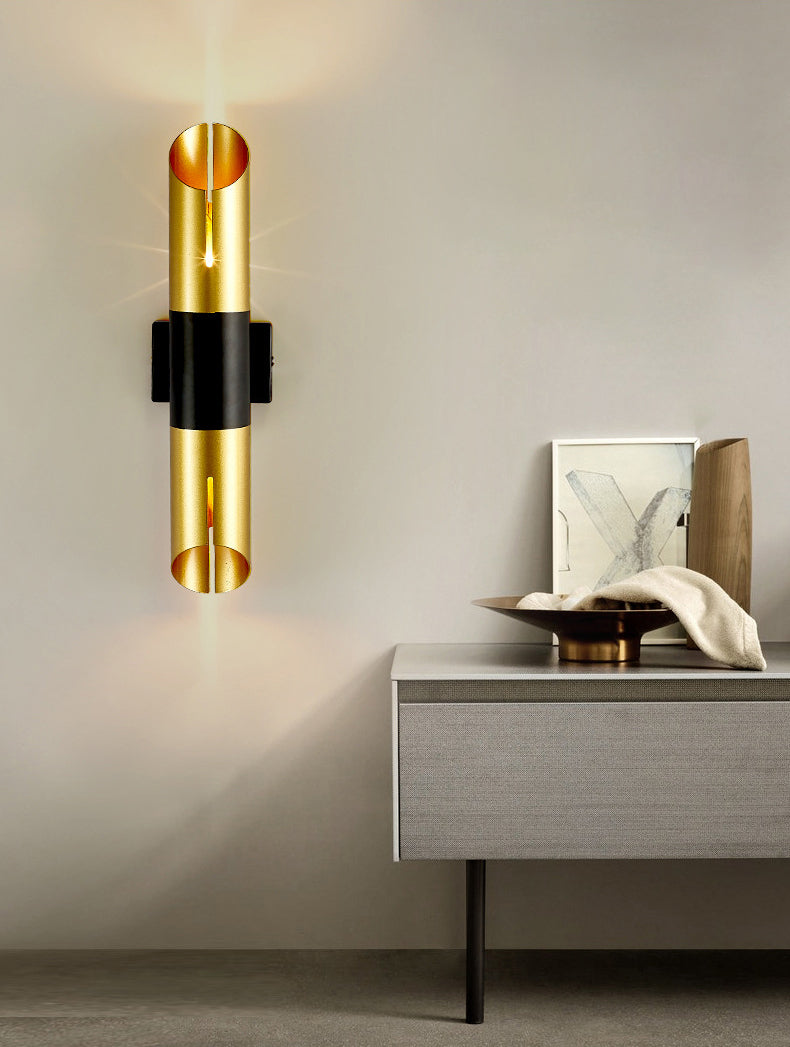 Mid-Century Modern Wall Light Metal Up and Down Lighting for Bedroom Living Room