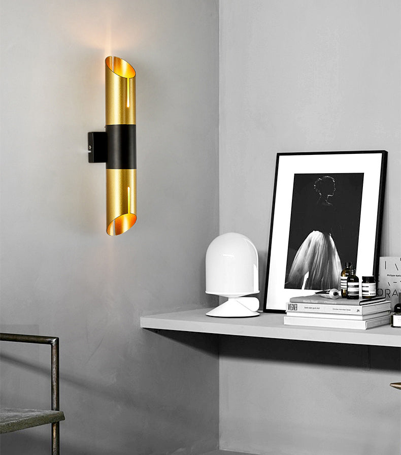 Mid-Century Modern Wall Light Metal Up and Down Lighting for Bedroom Living Room