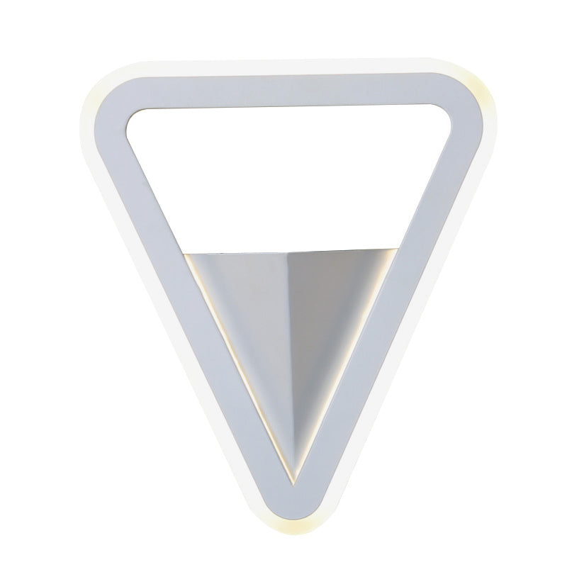 LED Triangle Shape Wall Mount Lamp Acrylic Shade Contemporary Plant Sconces for Living