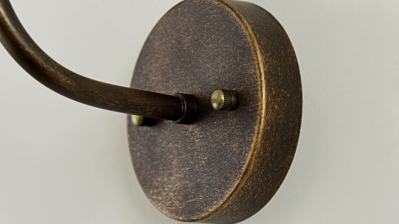 Industrial Outdoor Sconce Lighting Bran Shade Down Lighting Wall Mount Light