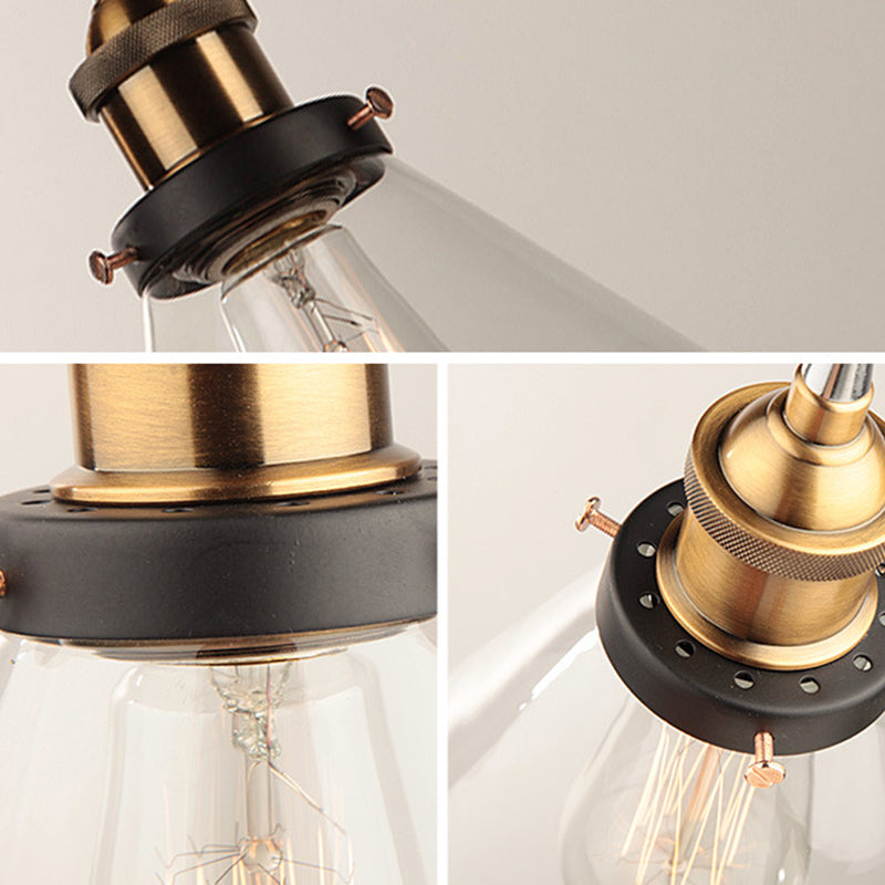 Amerikanischer Vintage -Stil Wandbeleuchtung Metall Armglas Schattenleuchte für daneben