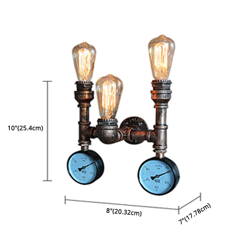 Antique Wall Sconces Creative Trident Bronze Sconce Light Fixture for Corridor