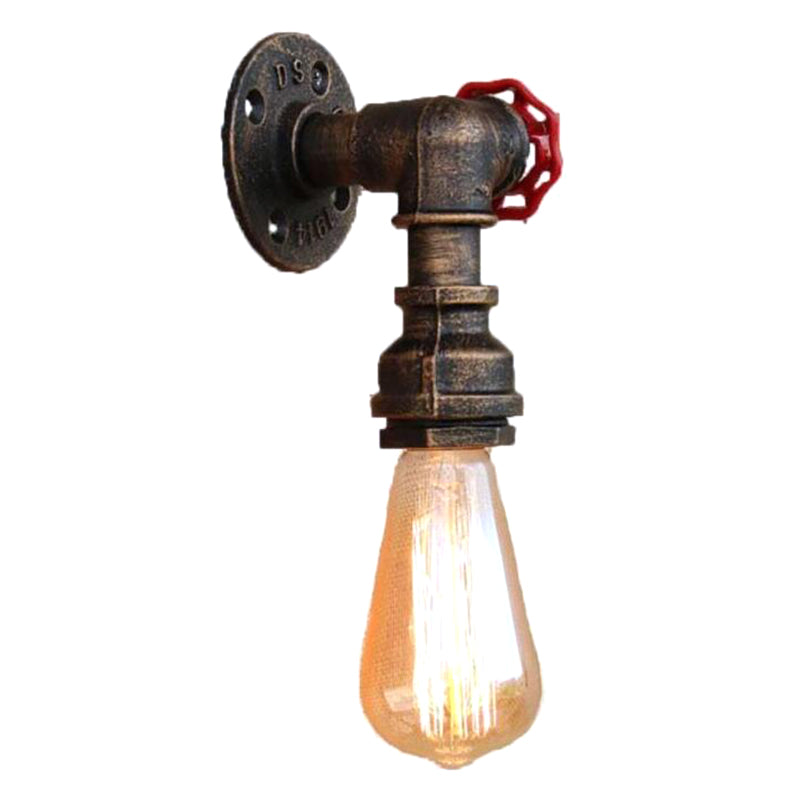 Luz de pared de tubería creativa simple Dispare 1 Lámpara de pared de bombilla desnuda para la cafetería de la barra