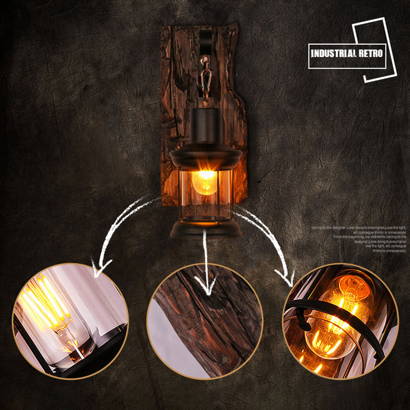 Vintage Retro Style Wall Lamp Single Light Suspended Cage Wall Lighting for Bar