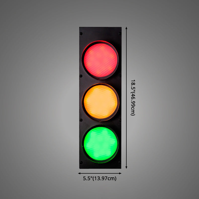 Indoor Decoration Wall Mount Light Creative Traffic Light Sconce Light for Coffee Shop