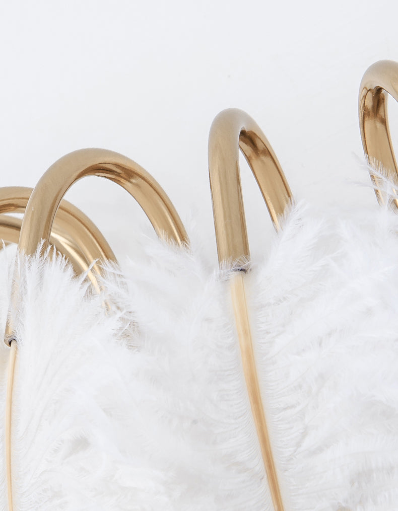 Nordic Feather Wall Mount Light 1 Light Ambient Lighting Wall Lamp for Bedroom