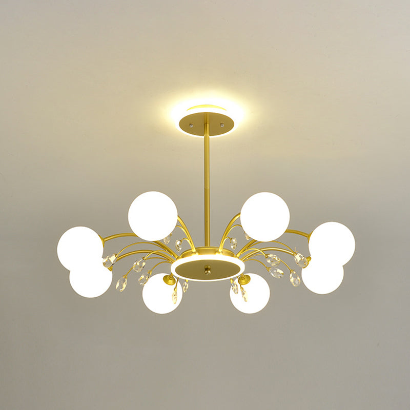 Globe Chandelier Light Fixture Designer Modern Simplicity Milk Glass Pendant Lighting for Restaurant