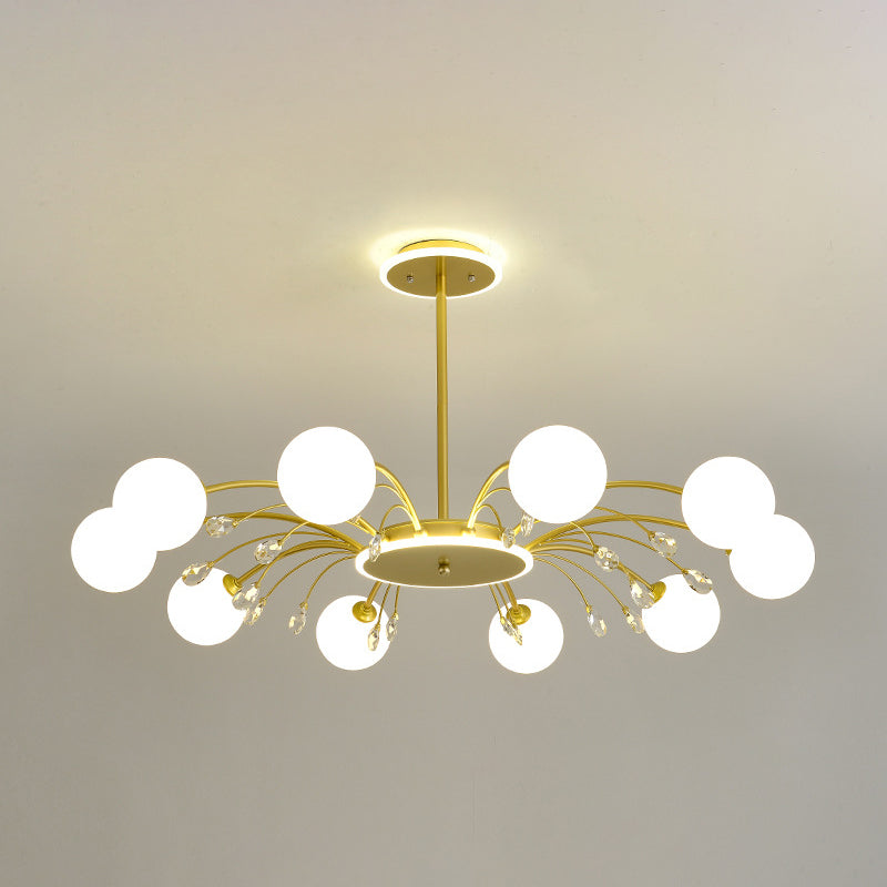 Globe Chandelier Light Fixture Designer Modern Simplicity Milk Glass Pendant Lighting for Restaurant