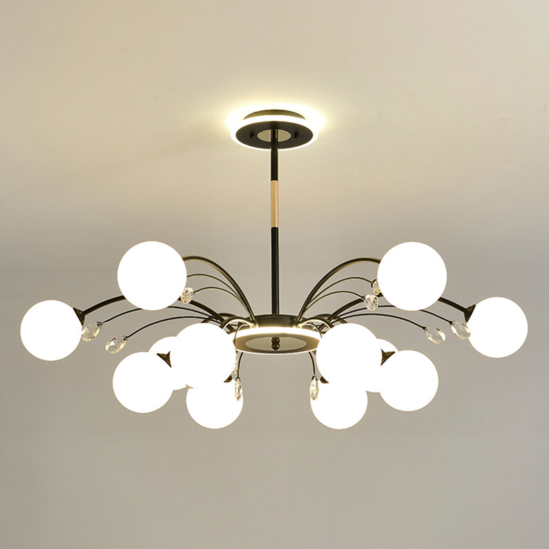 Globe Chandelier Light Fixture Designer Modern Simplicity Milk Glass Pendant Lighting for Restaurant