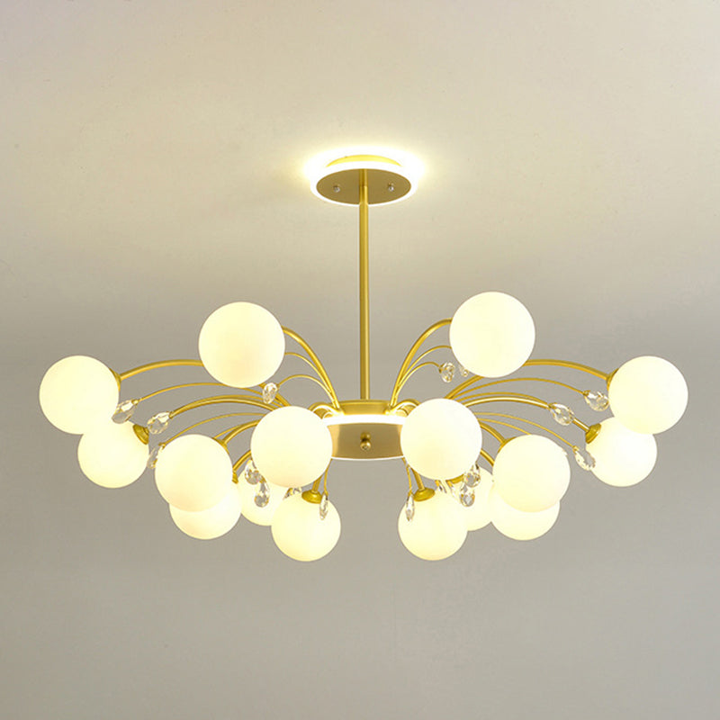 Globe Chandelier Light Fixture Designer Modern Simplicity Milk Glass Pendant Lighting for Restaurant