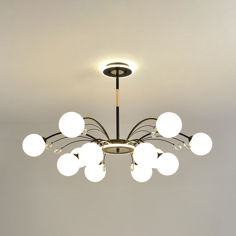 Globe Chandelier Light Fixture Designer Modern Simplicity Milk Glass Pendant Lighting for Restaurant