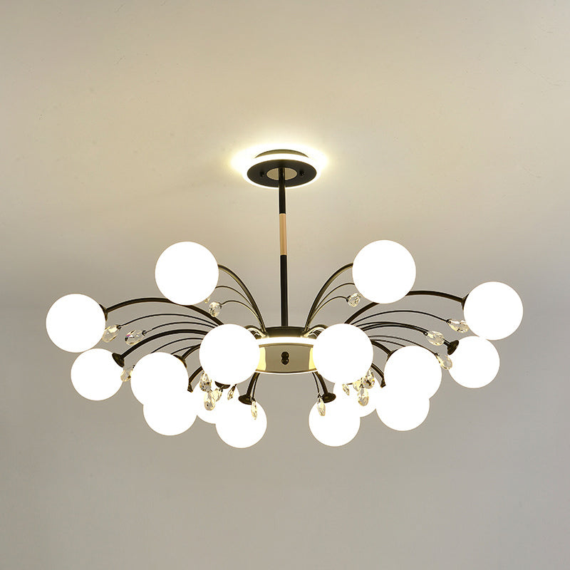 Globe Chandelier Light Fixture Designer Modern Simplicity Milk Glass Pendant Lighting for Restaurant