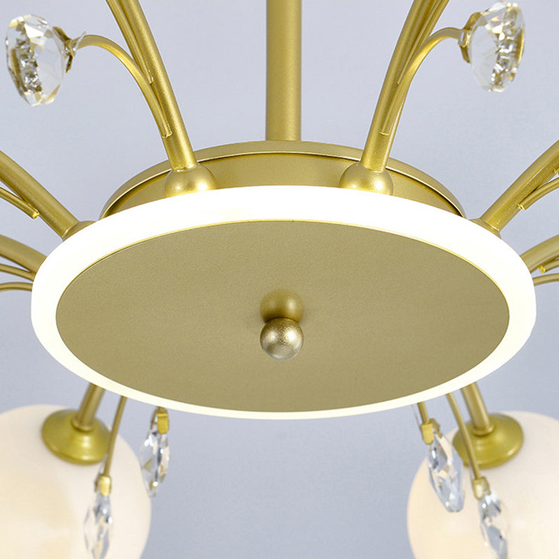 Globe Chandelier Light Fixture Designer Modern Simplicity Milk Glass Pendant Lighting for Restaurant